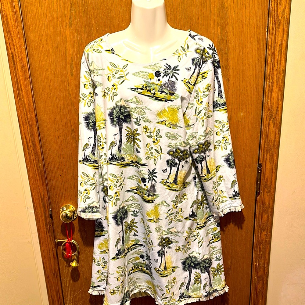 Spartina Tropical Print Dress alligator xxl plus size